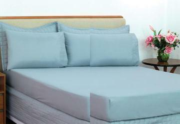 Jogo de Lenol Microfibra Casal 3 Peas Cinza