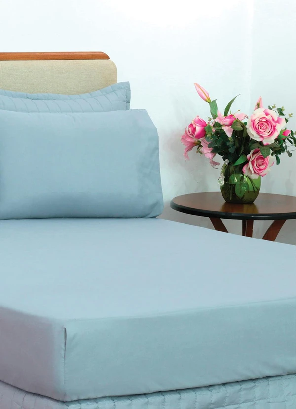 Lar e Lazer - Jogo de Lençol Microfibra Casal 3 Peças Cinza 2