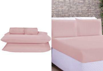 Jogo de Lenol Microfibra Casal 3 Peas Ros