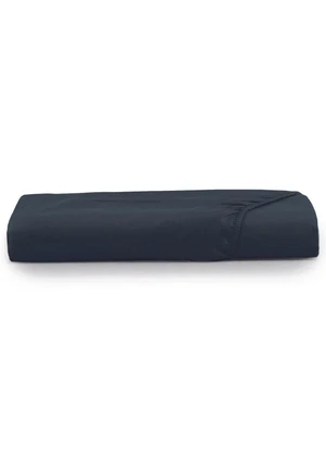 Rovi Home - Lençol Casal Malha Fio Penteado Azul - ROVI HOME