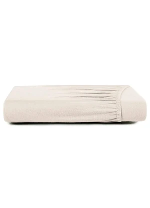 Rovi Home - Lençol Casal Malha Fio Penteado Bege - ROVI HOME