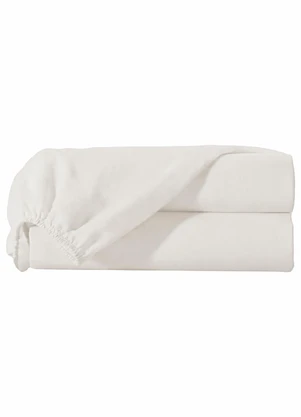 Rovi Home - Lençol Casal Premium Fio Penteado Liso Bege - ROVI HOME