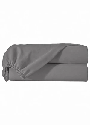 Rovi Home - Lençol Casal Premium Fio Penteado Liso Cinza - ROVI HOME