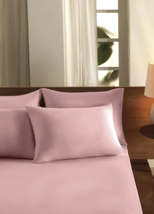 Sul Brasil - Lençol Liso Casal Rosa Camafeu - SUL BRASIL