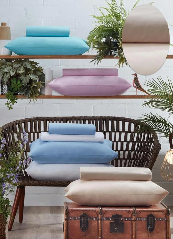 Santista - Lençol 150 Fios com Elástico Bege King 1