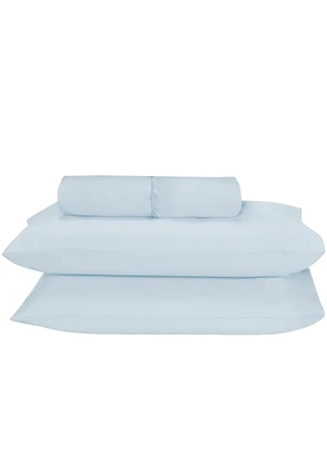 Lar e Lazer - Jogo de Lençol Microfibra Queen 3 Peças Azul - LAR E LAZER