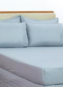 Jogo de Len�ol Microfibra Queen 3 Pe�as Cinza 