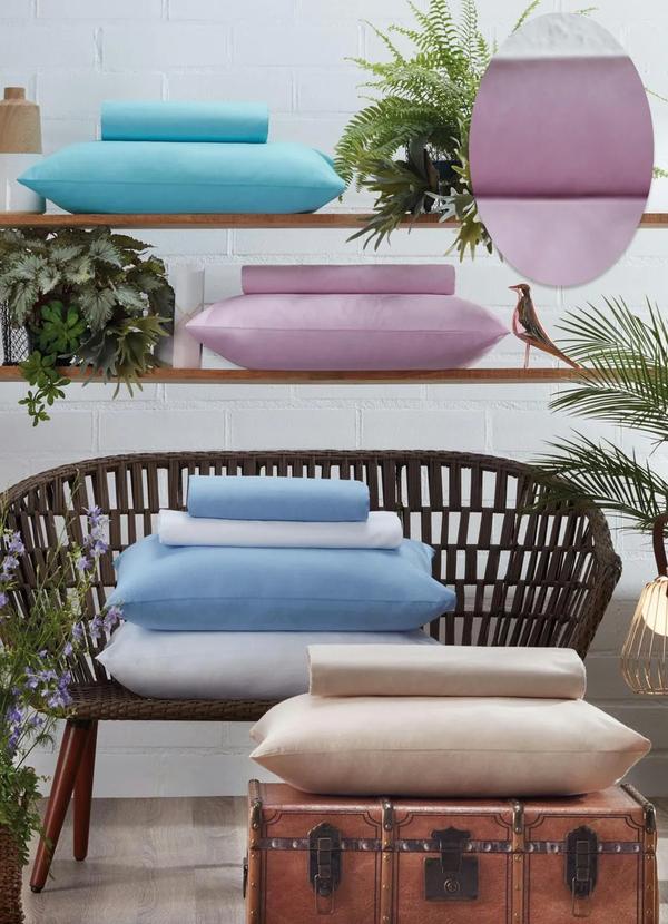 Santista - Lençol 150 Fios com Elástico Rosa Queen 1