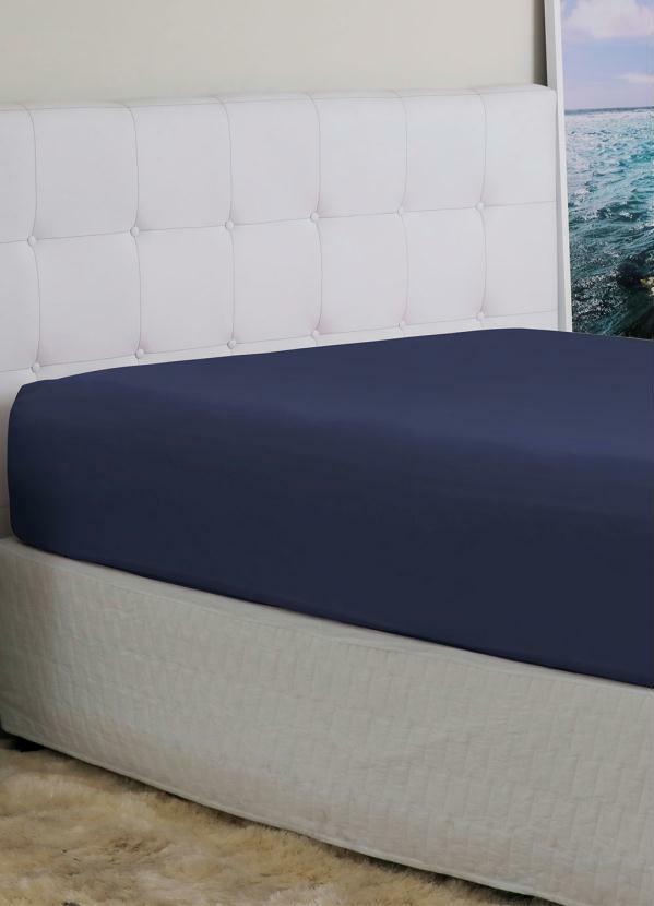 Sultan - Lençol com Elástico Azul Queen 1 Peça