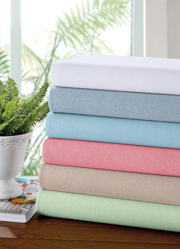 Sul Brasil - Lençol Malha com Elástico Cinza Queen 2