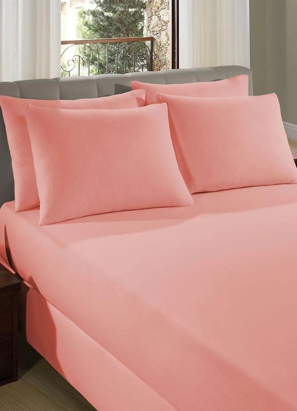 Sul Brasil - Lençol Malha com Elástico Coral Queen