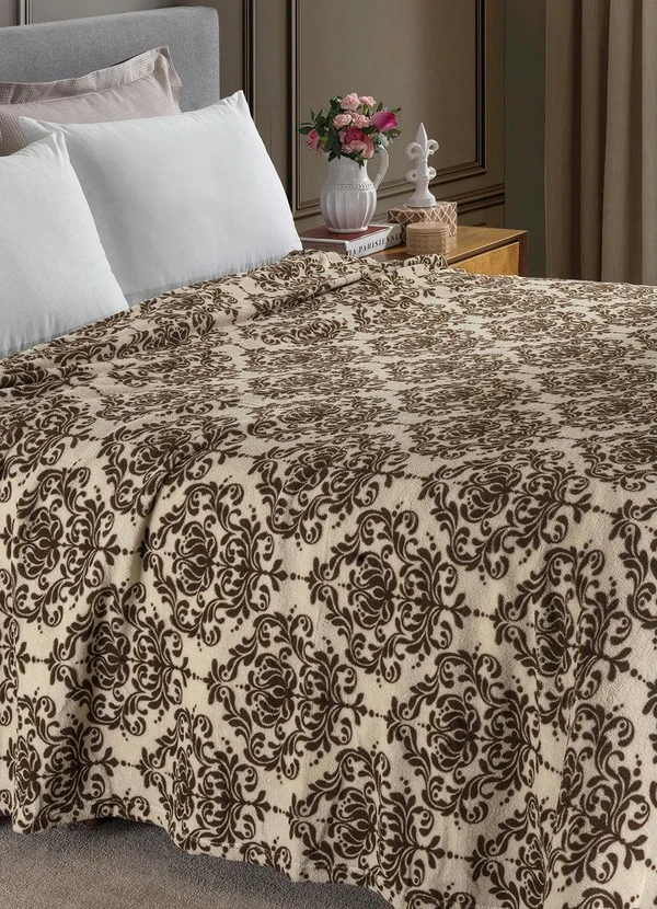 Mundo Lar - Manta Flannel 200 G/M² Bege Casal 1 Peça 3
