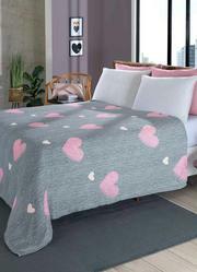 Manta Flannel 200 G/M� Cinza Casal 1 Pe�a