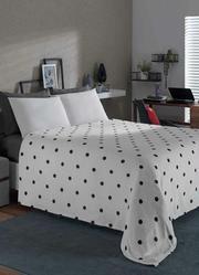 Manta Flannel 200 G/M� Po� Branco Casal 1 Pe�a