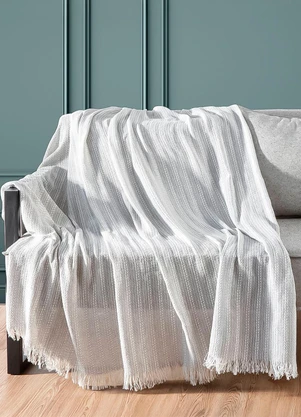 Rovi Home - Manta para Sofá Sevilha 170 cm X 150 cm Cinza - ROVI HOME