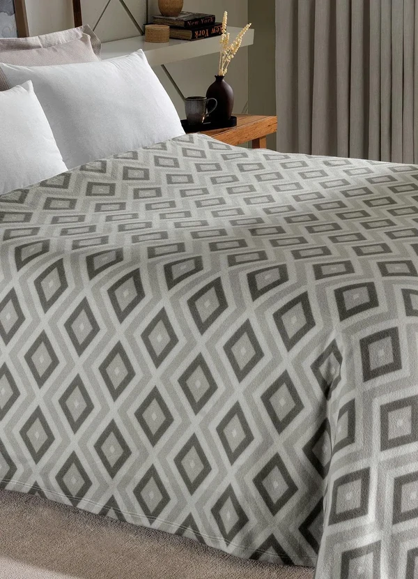 Mundo Lar - Manta Polar Bege Casal 1 Peça 2