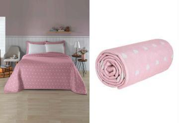 Manta Polar Rosa Casal 1 Pe�a