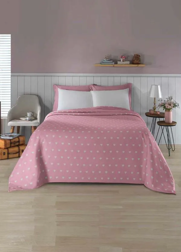 Mundo Lar - Manta Polar Rosa Casal 1 Peça