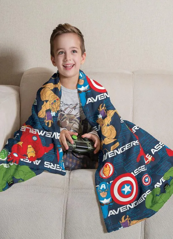 Lepper - Manta Infantil Fleece Avengers 125x150 cm