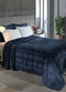 Mundo Lar - Cobertor Flannel Bordô Casal 1 Peça - variação: Azul (Queen)