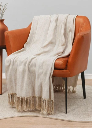 Rovi Home - Manta para Sofá 1,70m X 1,40m Rustica Branco - ROVI HOME
