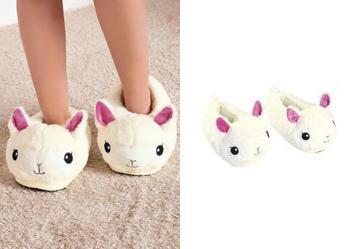 Pantufa Lhama Branca 27 Ao 33