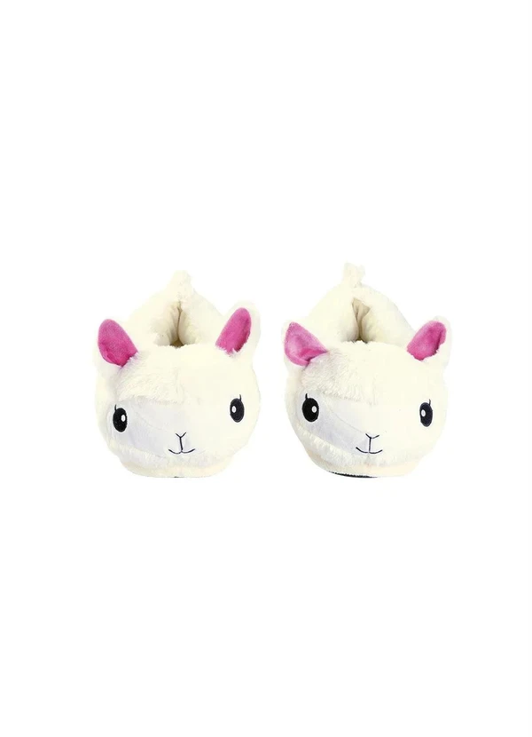 Mundo Lar - Pantufa Lhama Branca 27 Ao 33 3