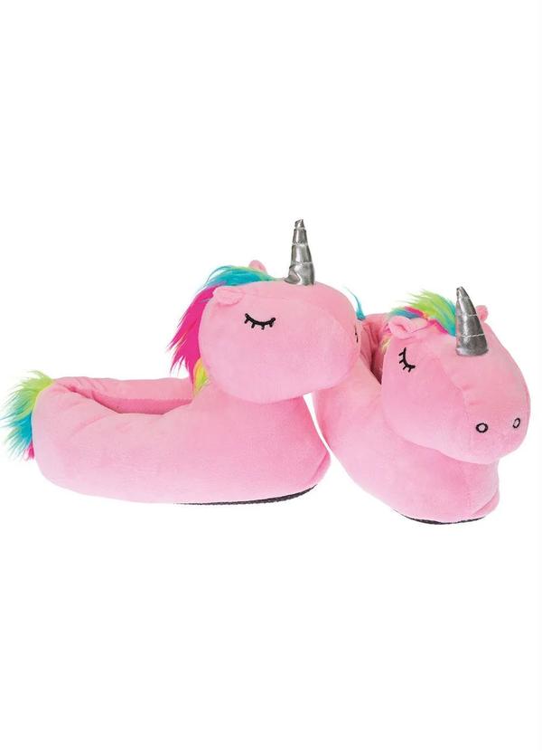 Mundo Lar - Pantufa Unicórnio Rosa Adulto