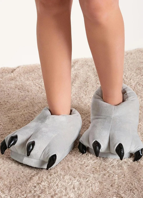 Mundo Lar - Pantufa Urso Cinza 27 Ao 33