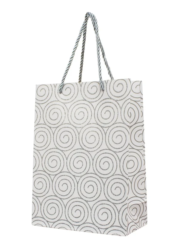 Lar e Lazer - Sacola de Presente Cinza - 26x32x10cm