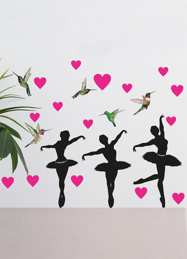 Lar e Lazer - Adesivo Bailarinas 27x27 cm 1