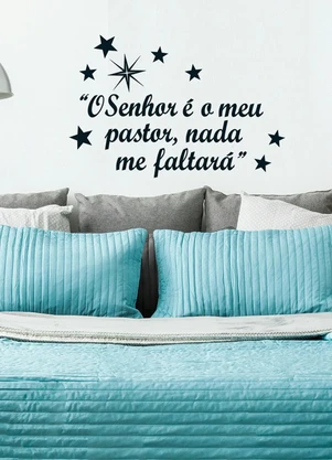 Lar e Lazer - Adesivo Decorativo o Senhor é Meu Pastor 1 Peça - LAR E LAZER