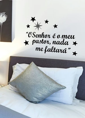 Lar e Lazer - Adesivo Decorativo o Senhor é Meu Pastor 1 Peça - LAR E LAZER