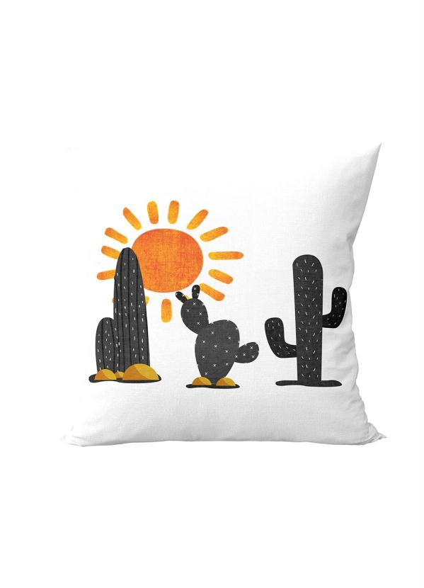 Lar e Lazer - Capa de Almofada Cactus Sol 1 Peça