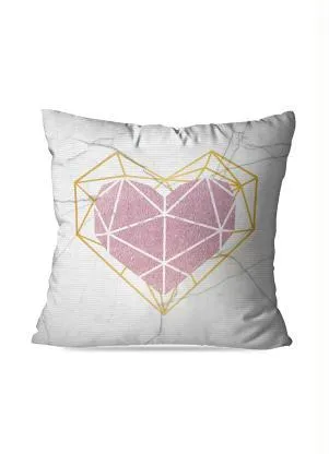 Lar e Lazer - Capa de Almofada Coração Rosa 1 Peça - LAR E LAZER