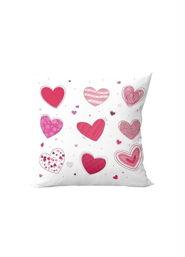 Lar e Lazer - Capa de Almofada Corações Mix 1 Peça