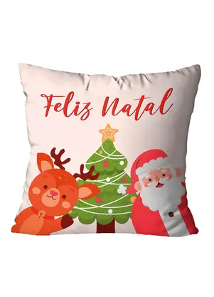 Lar e Lazer - Capa de Almofada Feliz Natal 1 Peça - LAR E LAZER