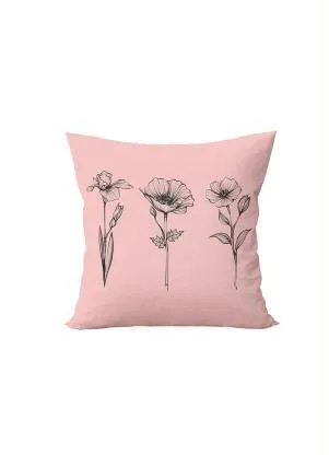 Lar e Lazer - Capa de Almofada Floral Rosê 1 Peça - LAR E LAZER