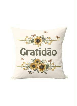 Capa de Almofada (Gratid�o) 1 Pe�a