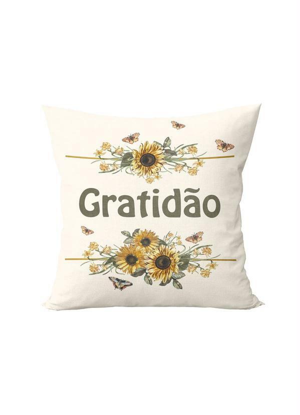 Capa de Almofada (Gratid�o) 1 Pe�a