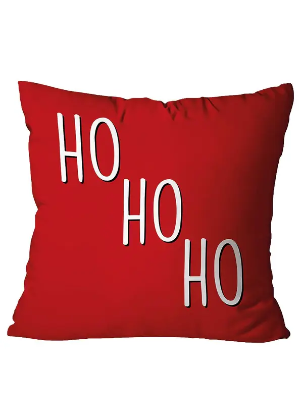 Lar e Lazer - Capa de Almofada Ho Ho Ho 1 Peça