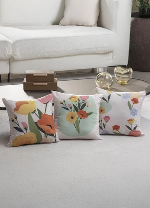 Lar e Lazer - Capa de Almofada Light Alyssia 3 Peças - LAR E LAZER