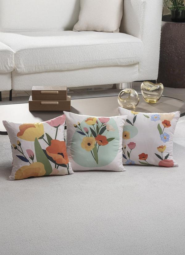 Lar e Lazer - Capa de Almofada Light Alyssia 3 Peças 1