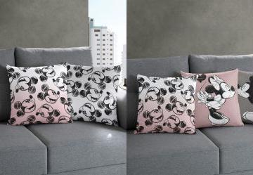 Capa de Almofada Mickey Faces 1 Pe�a