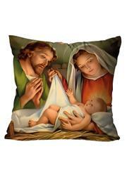 Capa de Almofada Natal Fam�lia 1 Pe�a