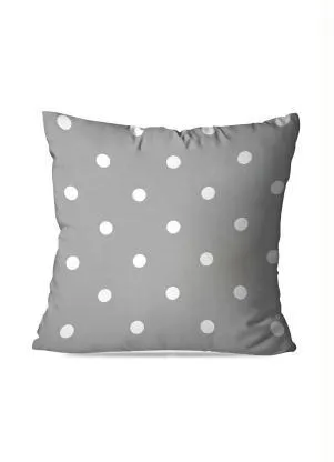 Lar e Lazer - Capa de Almofada Poá Cinza 1 Peça - LAR E LAZER