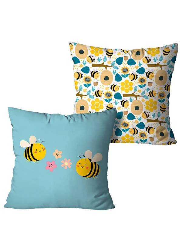 Lar e Lazer - Jogo Capa de Almofada Abelhas 2 Peças