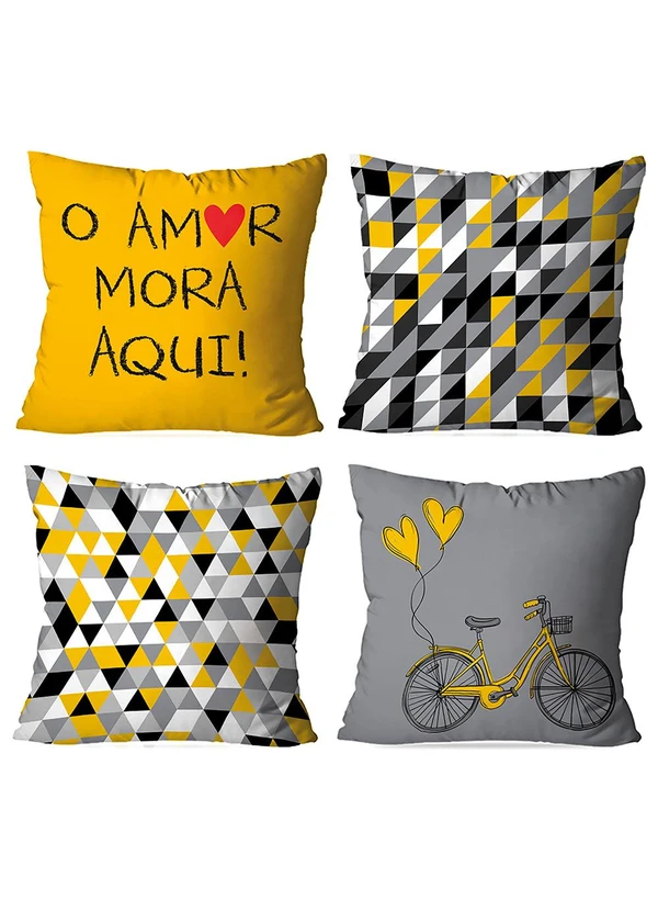 Lar e Lazer - Jogo Capa de Almofada Amor 4 Peças 2