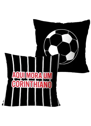 Lar e Lazer - Jogo Capa de Almofada Corinthiano 2 Peças - LAR E LAZER