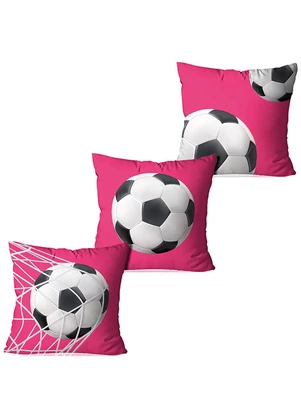 Lar e Lazer - Jogo Capa de Almofada Futebol 3 Peças - LAR E LAZER